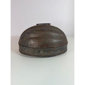 Vintage‎ Pudding tin mold melon shaped, rusty crusty country core decor